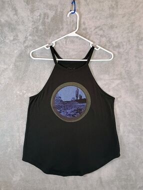 Cold Crush Black Tank with Purple Desert Graphic Medium